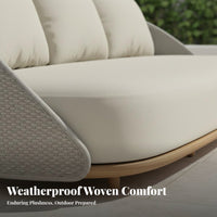 Patio Sofa and Table Set Nordic and Design Lounge Set Hand-Woven Design Outdoor Furnishing for Homeowners, Hotel Managers, Garden, Courtyard, Backyard