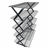 4-Tier Folding Rack Foldable Expandable Cooling Rack Multi-Layer Kitchen Organizer for Campers, Picnic