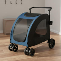 Lightweight Foldable Dog Stroller Portable Feline Stroller Large Size for Medium Dogs, Outdoor Walks, Travel, Park