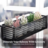 Adjustable Railing Planter Rack tooltooltooltool-less Installation Hanging Railing Basket