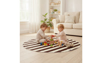 Round Activity Mat Mat Padded Kids Play Mat Cushioned Circular Rug for Little Ones, Infants, Playroom, Nursery, Camping