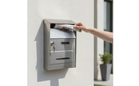 Wall-Mounted Mailbox with Lock Secure Wall-Mounted Mailbox Commercial-Grade Hardware for Landlords, Villa, Entryway, Entry Gate