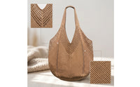 Slouchy Knitted Tote Bag Bohemian Summer Tote Bag Roomy Spacious for Women
