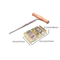 2 Pieces Peg Shaper Tapered Violin Peg Reamer Shaper with Wooden Handle Precision Lutherie Tool Manual for Luthiers