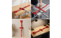 Multifunctional Router Circle Jig Slotted Track Circle Cutting Jig Locking Knobs Router Guide Ruler High Stability for Woodworking Shop