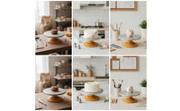 Pottery Turntable with Circular Grooves Guide Circles Rotating Work Surface Smooth Rotation Cake Decorating Turntable for Potters, Sculptors, Kitchen