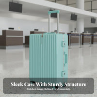 Lightweight Design Aluminum Frame Carry-on Suitcase Sturdy Corner Protectors Aluminum Frame Travel Case Scratch Resistant for Women, Adults