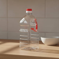 Transparent PET Jug with Handle Large Capacity Oil Bottle Space-Saving Design Refillable Food Grade Container for Kitchen, Home