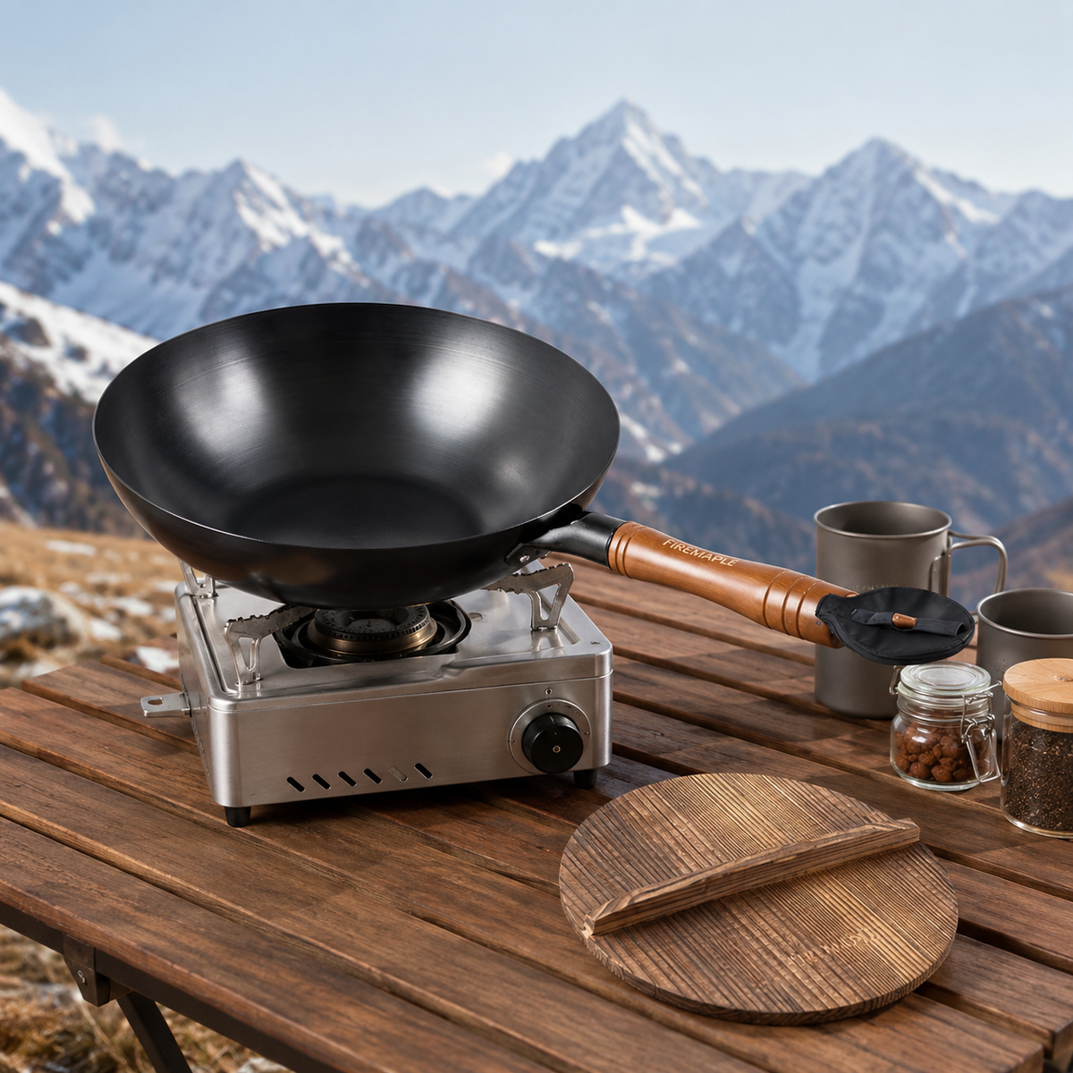 Iron Wok 4.0L Stir-Fry Pan For Home Cooking Deep Type