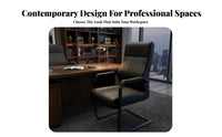 Height Adjustable curved-frame-Frame pivot Chair Thickened Seat pad Office Furniture effortlessRolling Casters Ergonomic Design for telecommuting Workers, Students, Conference Room, Bedroom