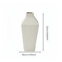 Porcelain Vessel Vase European Style Simple Tabletop Vase Great Gift Inspiration Home Decoration for Office, Wedding