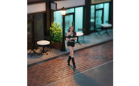 Walking Woman Miniature Realistic 1/64 Female Figurine Detailed Miniature Girl Figurine for Hobby Collectors