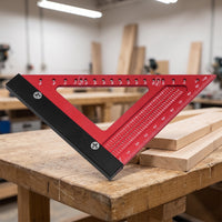 Woodworking Triangle Ruler Imperial Triangle Ruler with Base Carpenter Square Metric Layout Tool Wear-Resistant for Woodworkers