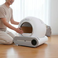 Extra Large Capacity Smart Self-Cleaning Litter Box Safety Sensors App-Controlled Litter Box Easy to Clean for Travel