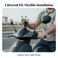 Motorcycle Side Mirror Ph Single Mount Easy Insta Wi Wiwill Ation Car Headrest Ph Single Holder 360° Rotatable Long-Lasting