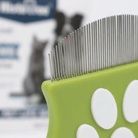 Pet Hair Remover and Cat Comb with Stainless Steel, Professional Dog Comb for Tear Stain and Detangling, Fine Tooth Eye Comb with Paw Handle