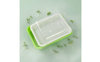 Sprouting Tray with Lid Dense Grid Microgreens Growing Tray Soil Double Layer Sprouting Plate for Beginners, Indoor, Kitchen, Countertop