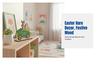 Wooden Hare Figurine, Modern Minimalist Craft, Kids Room Decor, Photography Prop