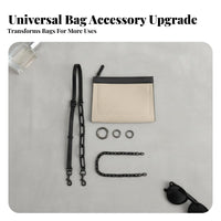 Bag Liner and Strap Set Stylish Chain Toiletry Pouch Modification System Easy to Install Crossbody Conversion Insert Kit for Handbags, Daily Use