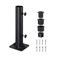 Deck Umbrella Mount Metal Patio Umbrella Base Hardware Adjustable Long-Lasting for Homeowners, Poolside
