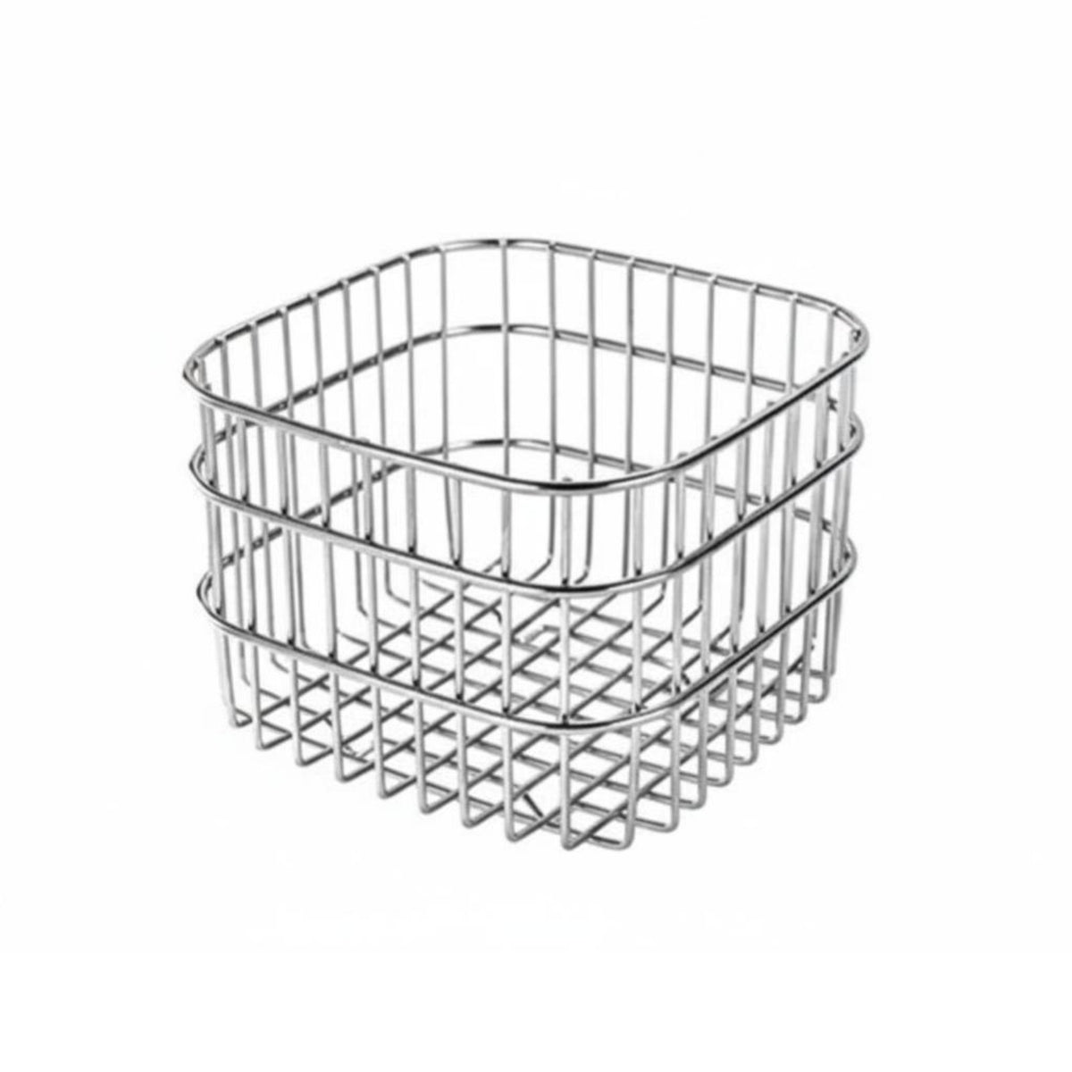 Wire Basket Organizer Space Saving Durable Metal for Bathroom