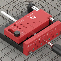 Round Rod Drill Guide Precision Center Hole Drill Jig Stable Clamping Round Rod Holder for Hobbyists