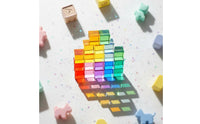 20 Pieces Translucent Colorful Cubes Early Learning Acrylic Building Blocks Smooth Edges Translucent Building Blocks for Kids, Preschoolers