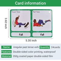 Children's English Irregular Verb Flash Cards with Pictures and Past Tense Forms