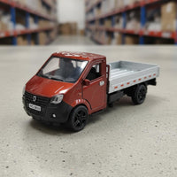 Alloy Delivery Truck Toy Opening Doors Die-Cast Model Truck Realistic Design Single Cab Pickup Model for Kids, Boys, Desk Decoration, Sandbox Play