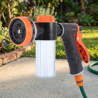 Car Cleaning and Car Wash Pump Sprayer with Integrated Foam Bottle, High Pressure Hose Nozzle with Multiple Spray Patterns, Mist Spray Hose