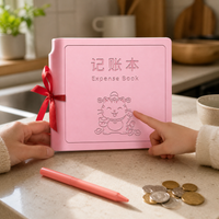 Square Household Accounting Ledger for Personal and Family Expenses, Kids' Spending Tracker, Money Management Notebook