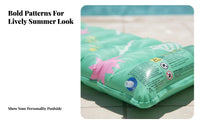 Long-Lasting PVC Material Inflatable Pool Mattress Buoyant Water Floating Mat Waterproof Adult Pool Raft Portable for Adults, Beach, Lake, Vacation