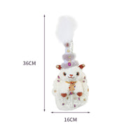 Sheep Ornament with Beads Cute Stuffed Sheep Lamb Stuffed Doll Fuzzy Soft for Collectors, Backpack, Desk