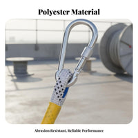 Heavy-Duty Fall Protection Connection Rope Long-Lasting Double Hook Safety Lanyard Wear-Resistant for Construction Workers, Technicians