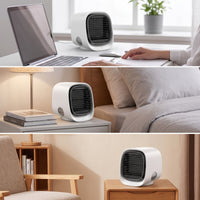 Desktop Mini Air Cooler Quiet Cooling Fan Slim for Office, Bedside Table