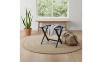 Bamboo Luggage Stand Foldable Folding Luggage Rack Space Saving for Hotel Room