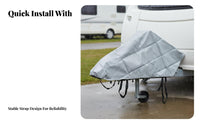 Travel Trailer Front Towing Cover Waterproof Trailer Hitch Cover Dustproof Towing Hitch Protector for Outdoor, Storage