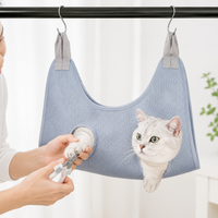 Cat Dog Grooming Hammock, S Size 63x45cm Twill Fabric Hanging Harness, for Nail Clipping Ear Cleaning Anxious Dogs