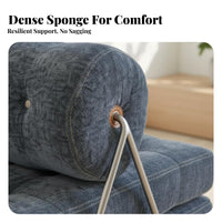 Space-Saving Tofu Block Sofa Plush Comfort Frameless Sectional Couch Boucle Fabric sectional Seating adaptable for Apartment Dwellers, Young Adults, Students, Small Spaces, Balcony, Living Room, Home Theater