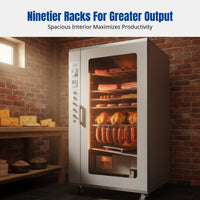 Commercial Electric Smoker Oven, Large Capacity Multi-Tier Roaster, Stainless Steel, for Meat, Sausage, Tofu, Smoked Chicken