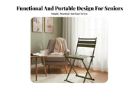 Large Size X-shaped frame Folding Stool High Weight Capacity Portable Furniture Quick Setup Outdoor Gear sturdy Construction for Seniors, Fishermen, Fishing, Home Use, Camping, Outdoor meals