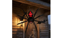 Black Light-up Arachnid Decoration Oversized Sound Arachnid Prop Creepy