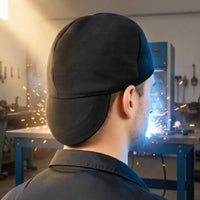Cotton Duckbill Metalworking Cap Sweat Absorbing Metalworking Cap Breathable Safety Headwear Ember Guard Protection for Welders, Workers, Workshop