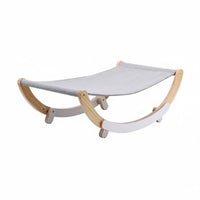 Cat Rocking Chair Japanese Style Wooden Cat Hammock Wear Resistant Animal Furniture for Indoor
