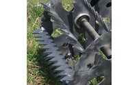 Thickened Blade Wheeled Push Weeder All-Steel Construction Serrated Wheel Hoe Long-Lasting Rolling Garden Cultivator Rust Resistant for Gardeners, Orchard