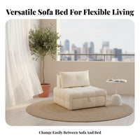 2-in-1 Design plush Floor Sofa Space-Saving adaptable Couch Minimalist design Home Furnishing Foldable for Apartment Dwellers, Students, Young Adults, Balcony, Guest Room, Small Spaces