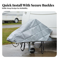 Travel Trailer Front Towing Cover Waterproof Trailer Hitch Cover Dustproof Towing Hitch Protector for Outdoor, Storage