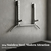 304 Stainless Steel Wall Mounted Pull-up Bar High Weight Capacity Wall Mounted Pull up Bar Multifunctional Home Gym Equipment Ergonomic Design for Fitness Enthusiasts, Athletes, Bodybuilders, Indoor, Strength Training, Garage, Basement