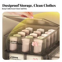 3 Pieces Underwear Box Set Compartmentalized Drawer Divider Set Space-Saving