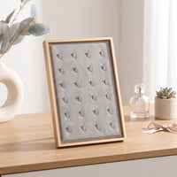 Jewelry Display Rack Rectangular Jewelry Holder with Padded Panel Band Display Tray for Vanity